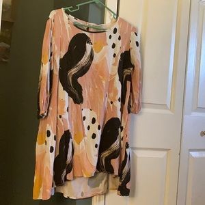 Anthropologie abstract print dress